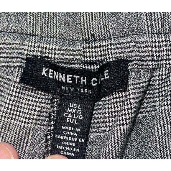 KENNETH COLE NEW YORK Women's Size Large Gray Plaid Elastic Waist Pants - Picture 10 of 12